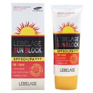Солнцезащитный крем для лица Lebelage SPF50+PA, 70 мл