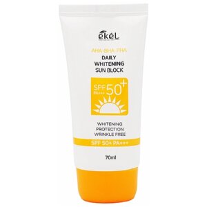 Солнцезащитный крем Ekel Daily Whitening Sun Block AHA BHA PHA SPF 50PA 70 мл