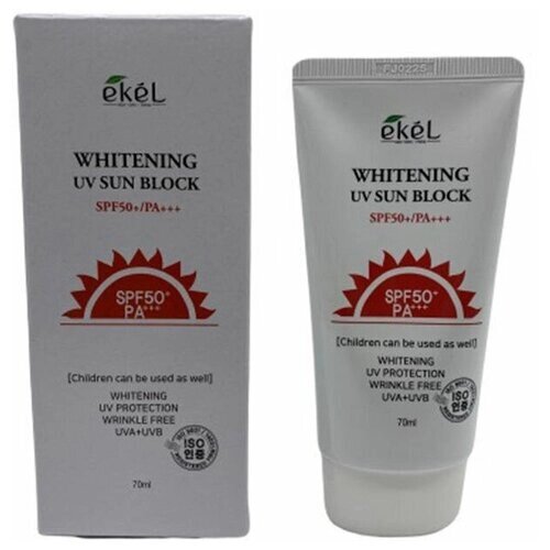 Солнцезащитный крем Ekel, для светлой кожи, SPF 50+PA, 70 мл