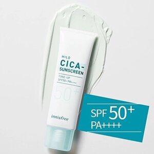 Солнцезащитный крем Innisfree Mild Cica Sunscreen Tone-up SPF50+ Pa+ 35 ml