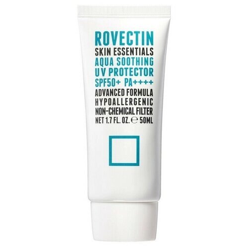 Солнцезащитный крем на физических фильтрах успокаивающий Rovectin Skin Essentials Aqua Soothing UV Protector SPF50+ PA (50 мл.)