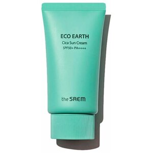 Солнцезащитный крем с экстрактом центеллы The Saem Eco Earth Cica Sun Cream SPF50+ PA, 50 мл