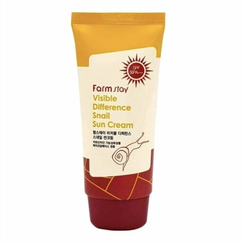 Солнцезащитный крем с экстрактом улитки [FarmStay] Visible Difference Snail Sun Cream SPF50+ PA