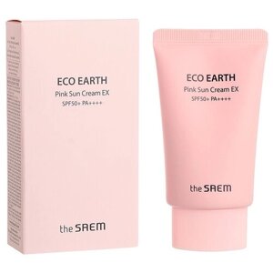 Солнцезащитный крем The SAEM Eco Earth Pink Sun Cream EX SPF50+PA (50 мл)