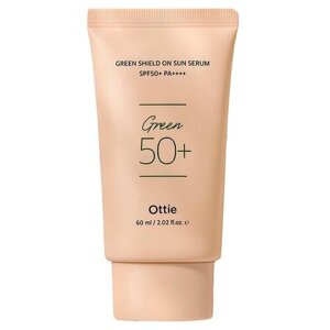 Солнцезащитный серум для чувствительной кожи Ottie Green Shield On Sun Serum SPF50+ PA, 60мл