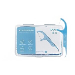 Soocas зубная нить Floss Pick, 100 г, мята, 6уп., ассорти