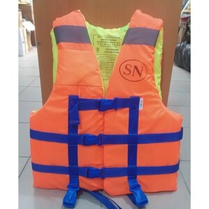 Спасательный жилет Suprun Сертифицированный водоизмещение до 90 кг оранжевый