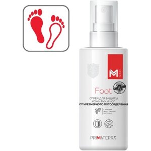 Средство ( спрей ) M SOLO FOOT для защиты кожи рук и ног от чрезмерного потоотделения/потливости, 100мл