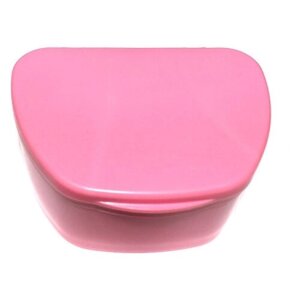 StaiNo Denture Box – Бокс пластиковый ортодонтический, 95*74*39 мм, розовый