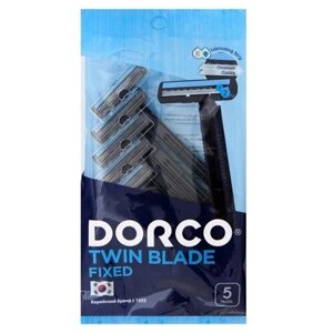 Станок для бритья Dorco Twin Blade одноразовый с увлажняющей полоской и плавающей головкой 2 лезвия 5 шт