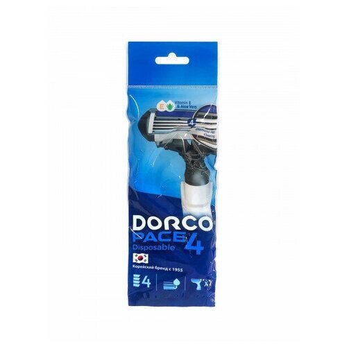 Станок Dorco Pace4 Одноразовый станок для бритья с 4 лезвиями мужской (fra 100-1p) 1 шт.