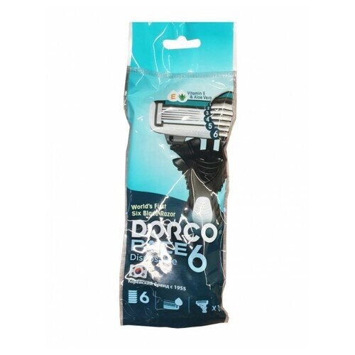Станок Dorco Pace6 Одноразовый станок для бритья с 6 лезвиями мужской (sxa 100-1p) 1 шт.