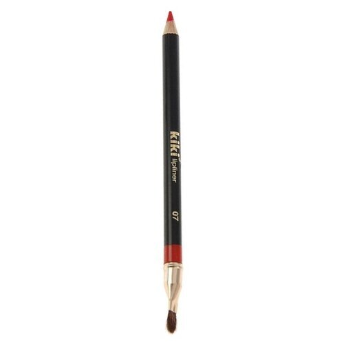 Стойкий нюдовый косметический карандаш для контуринга губ Kiki 07 с кисточкой, оттенок красный