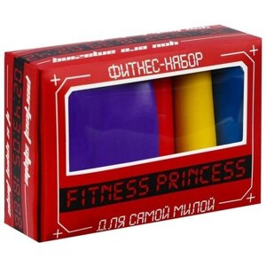 SUI Фитнес-набор Fitness princess: лента-эспандер, набор резинок, инструкция, 10,36,8 см