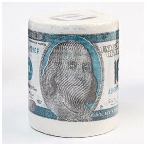 Сувенирная туалетная бумага "100 долларов", 9,5х10х9,5 см