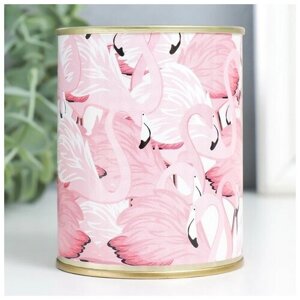 Сувенирный набор в банке "Фламинго"