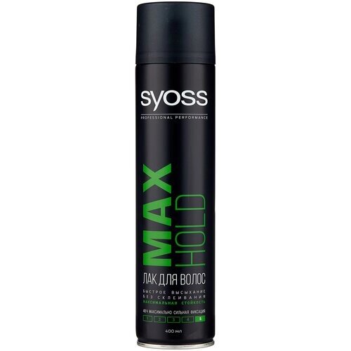 Syoss Лак для волос Max hold, экстрасильная фиксация, 400 г, 400 мл