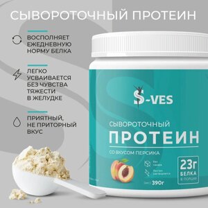 Сывороточный протеин-концентрат персик S-VES Здоровый продукт 390 грамм