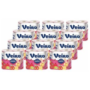 Т/бум. Linia Veiro Classic 2х-сл. 4 рулона. розовая. 12 штук в упаковке (арт. 5с24р)