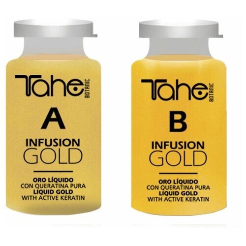 Tahe Масло для волос восстанавливающее Infusion Gold A+B, 10 мл, 2 шт., ампулы