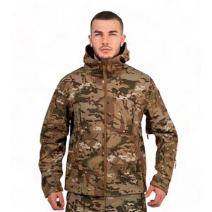 Тактическая куртка Softshell камуфляж XL