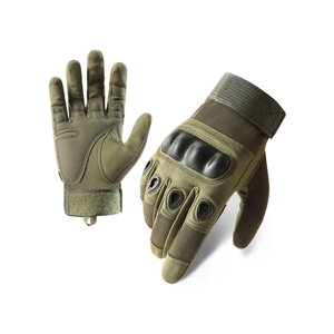 Тактические перчатки спортивные для страйкбола, автоспорта, велоспорта, армии армейские хаки, размер L