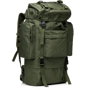 Тактический военный рюкзак (хаки-олива, 65 л) (CH-053)