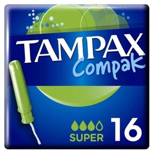 Тампоны TAMPAX Compak Super Duo с аппликатором 16шт/уп 1 уп.