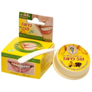 Тайская травяная отбеливающая зубная паста с экстрактом манго, Herbal Clove & Mango Toothpaste, 5 Star Cosmetic, 25 гр.