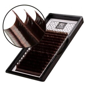 Тёмно-коричневые ресницы D 0,07 11мм "Горький шоколад" BARBARA