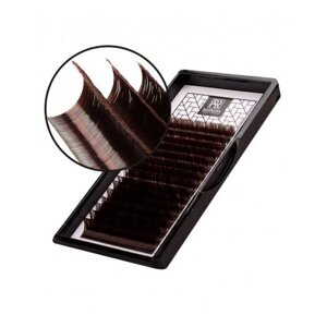 Тёмно-коричневые ресницы "Горький шоколад" BARBARA Mix C 0.10 7-12mm
