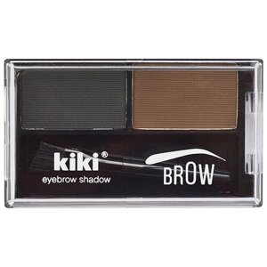 Тени для бровей kiki Brow 03, палетка теней для бровей, графитовый и темно-коричневый