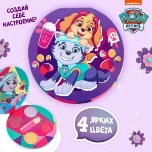 Тени для девочки PAW PATROL "Эверест" 4 цвета по 1,3 гр, аппликатор