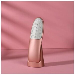 Тёрка для ног, лазерная, двусторонняя, с подставкой, 16,5 см, цвет розовое золото