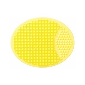 Терка-скраб силиконовая для лица и тела, овальная (05 Желтая)