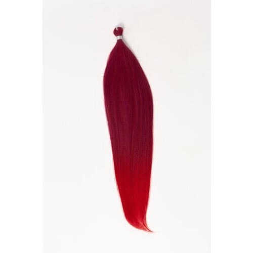 Термоволокно 65 см прямые волосы для наращивания premiumTERM красный