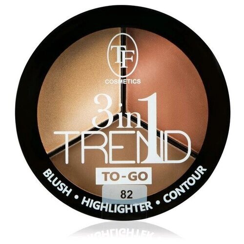 TF Cosmetics Румяна для контуринга лица Trend TO-GO, 82 golden and brown