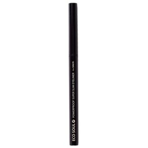 The Saem Автоматический карандаш для глаз Eco Soul Powerproof Super Slim Eyeliner, оттенок BK01 Black