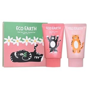 The Saem Лимитированный набор солнцезащитных кремов Eco Earth Pink Sun Cream Special Set SPF 50+50 мл, 2 шт