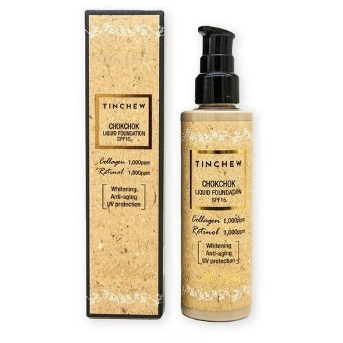 Tinchew тональный крем Chokchok Liquid Foundation, SPF 15, 110 мл/110 г, оттенок: 21 natural beige, 1 шт.