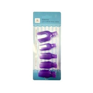 TNL Professional Зажимы для снятия гель-лака на ногах, 5 шт. фиолетовый