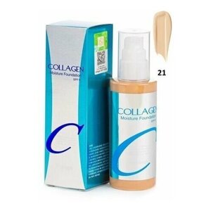 Тональная основа с увлажняющим эффектом и экстрактом коллагена 21 тон/ ENOUGH Collagen moisture foundation #21