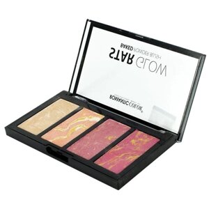 Touching Nature Romantic Color румяна Star Glow Baked Powder Blush, бежевый/светло-розовый/розовый/розовый