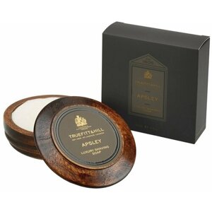 TRUEFITT&HILL Люкс мыло для бритья с эксклюзивным ароматом Apsley 99 г в деревянной полированной чаше ручной работы