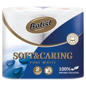 Туалетная бумага Batist Soft&Caring двухслойная 4 рул.