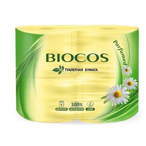 Туалетная бумага BioCos Двухслойная с ароматом ромашки 4 рул.