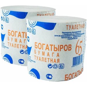 Туалетная бумага Богатыров / 30 рулонов по 65 м.