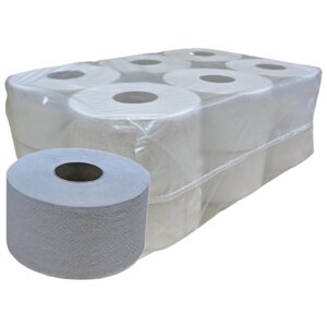 Туалетная бумага для диспенсеров Т2 в больших рулонах 170м, 1-слойная, эконом вариант