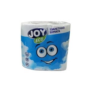 Туалетная бумага JOY Eco белая двухслойная 4 рул.