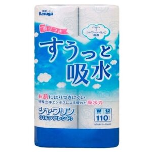 Туалетная бумага Kasuga Kyusui ароматизированная двухслойная 12 рул.
